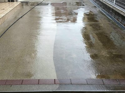 コンクリート洗浄を行った後の写真